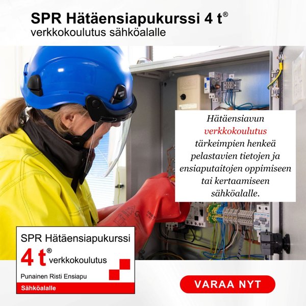 Product image of  SPR Hätäensiapukurssi 4 t® -verkkokoulutus sähköalalle