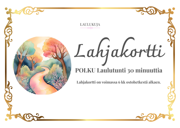 Product image of  Lahjakortti POLKU Laulutunti 30 minuuttia
