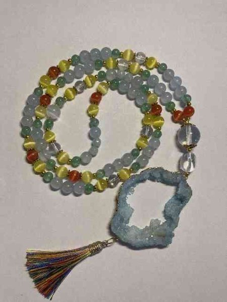 Product image of  Akvamariini ja akaatti kaulakoru