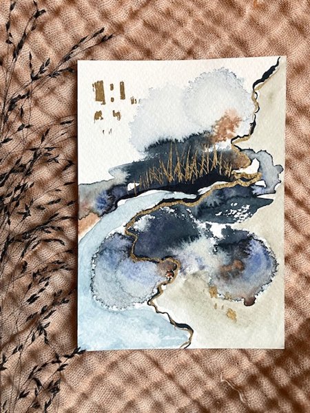 Product image of  ”Golden Light4” -akvarellikortti