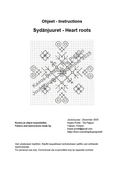 Product image of  Sydänjuuret tee-se-itse -ohjeet - Heart roots DIY-instructions