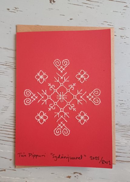 Product image of  Sydänjuuret pun&valk - Heart roots red&white