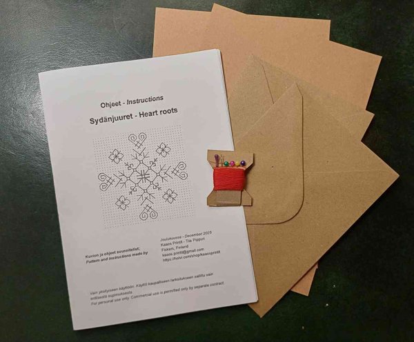 Product image of  DIY Sydänjuuret uus&pun - Heart roots nat&red