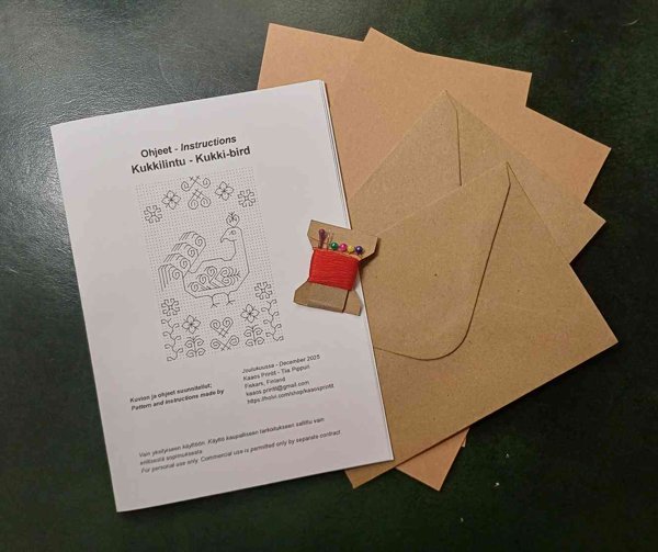 Product image of  DIY Kukkilintu uus&pun - Kukki-bird nat&red
