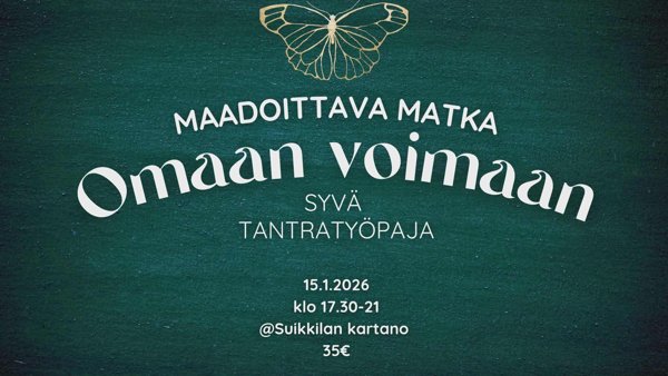 Product image of  Syvä tantrinen työpaja - Maadoittava matka omaan voimaan