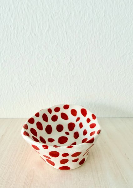 Product image of Red Dots Ceramic Bowl