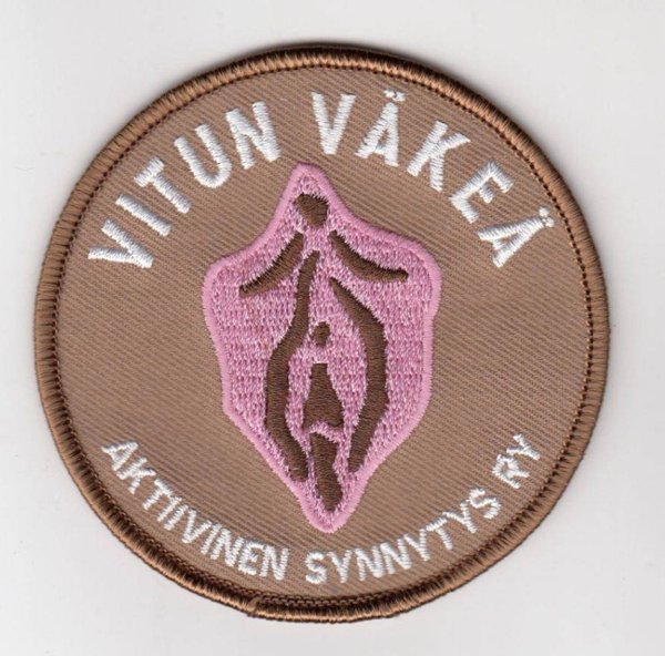 Product image of Haalarimerkki vaaleanruskealla pohjalla
