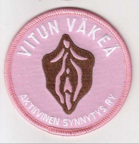 Product image of Haalarimerkki vaaleanpunaisella pohjalla