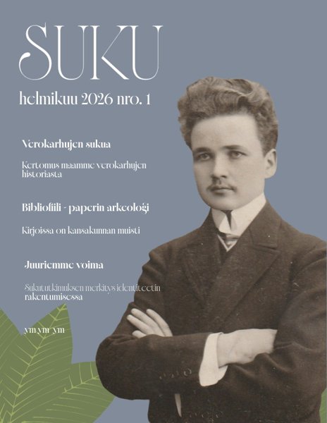 Product image of  SUKU - lehti sukututkijoille, vuositilaus 2026 + luentopaketti