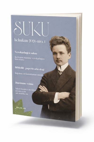 Product image of  SUKU - lehti sukututkijoille, vuositilaus 2026 + luentopaketti