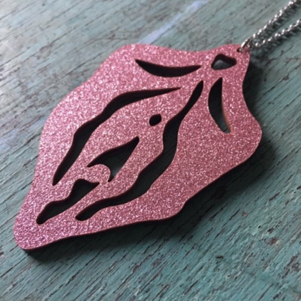 Product image of Kokonainen kaulakoru glitterroosa