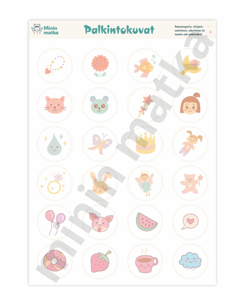 Product image of  Palkintokuvat - pastellin väriset