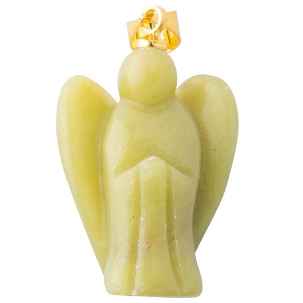 Product image of OLIIVINVIHREÄ JADE ENKELI -RIIPUS 2cm