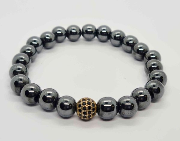 Product image of Hematiitti (non magnetic) rannekoru, 16cm