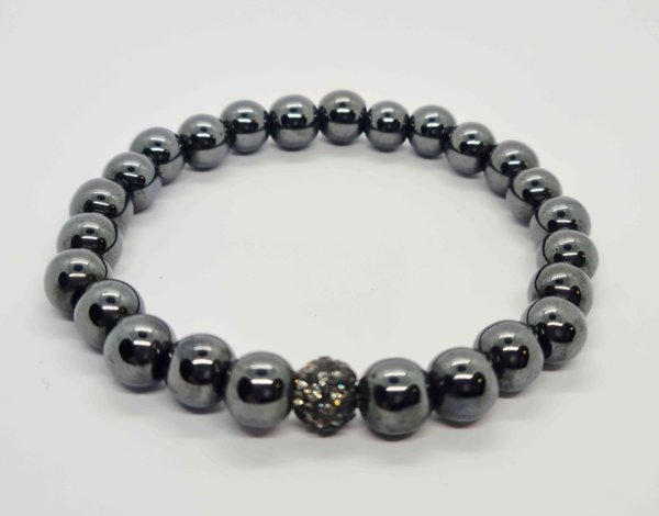 Product image of Hematiitti (non magnetic) rannekoru, 17cm