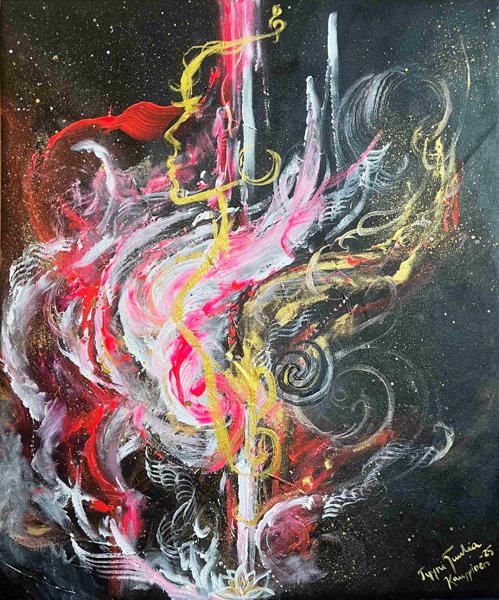 Product image of  Teos "SE OLI HETKI KUN LOPETIN ITSENI PIENENTÄMISEN" 50x60cm