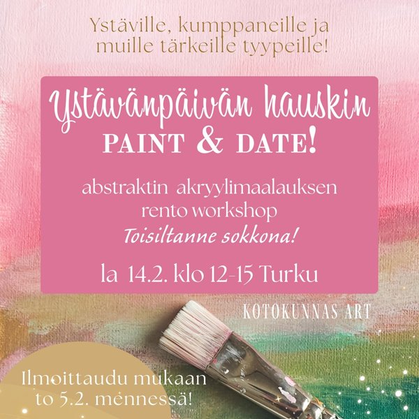 Product image of  Ystävänpäivän abstrakti akryylimaalaus la 14.2. Turku