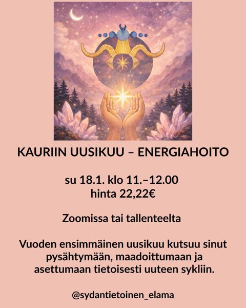 Product image of  su 18.1.2026 Kauriin uusikuun energiahoito - tallenne