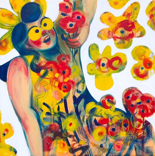 Product image of  Maalaus: Kukkii silmissä | Painting: Blooming Eyes