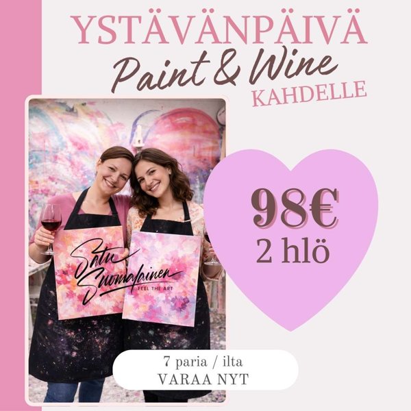 Product image of  YSTÄVÄNPÄIVÄ Paint & Wine pe 13.2 klo: 17.30-20.30