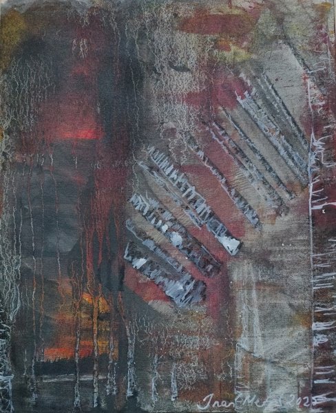 Product image of  Koivuja siellä täällä, 40 x 33 cm, akryylimaalaus