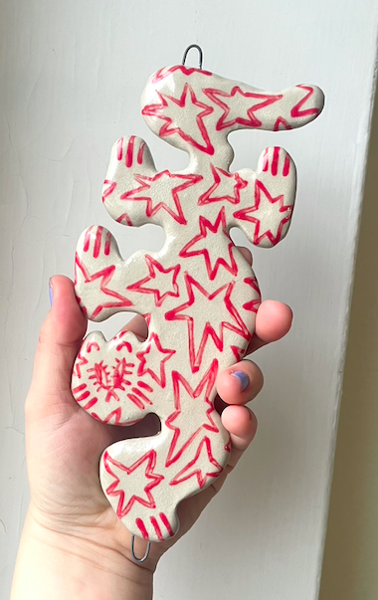 Product image of  Seinäpantteri 2 - punainen ja luonnonvalkoinen tähtityttö