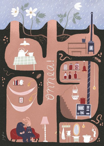 Product image of  Onnittelukortti "Maan alla"