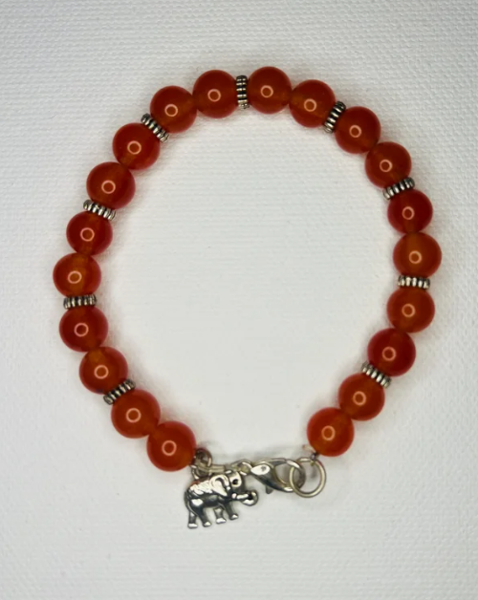 Product image of Red Agate with Elephant pendant