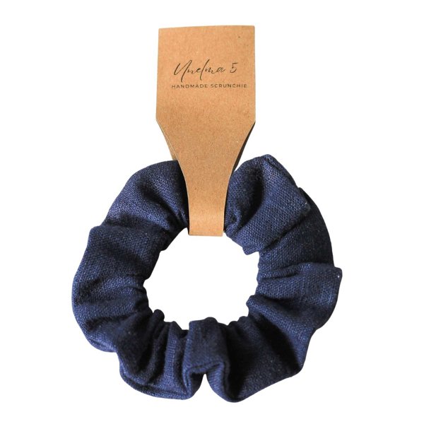 Product image of  Käsintehty hiusdonitsi – tummansininen pellava