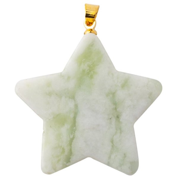 Product image of UUSI JADE TÄHTI -RIIPUS 3cm (litteä-malli)