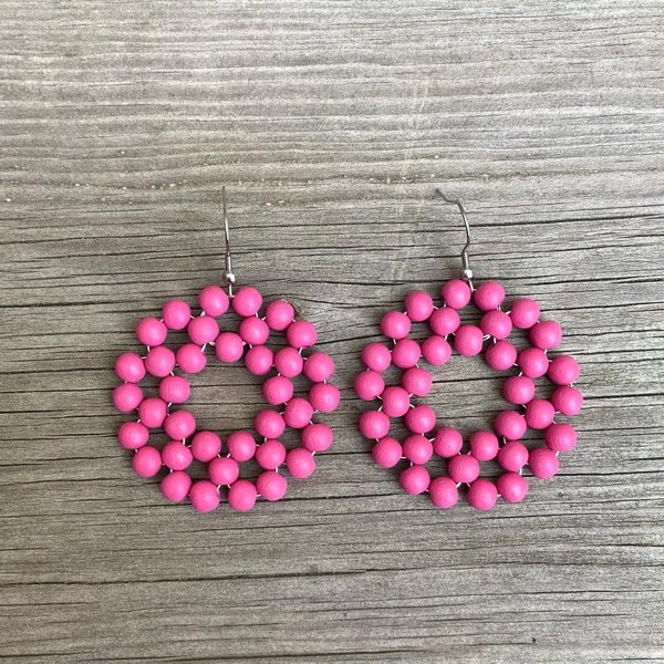 Product image of  Kehrä-korvakorut roosa