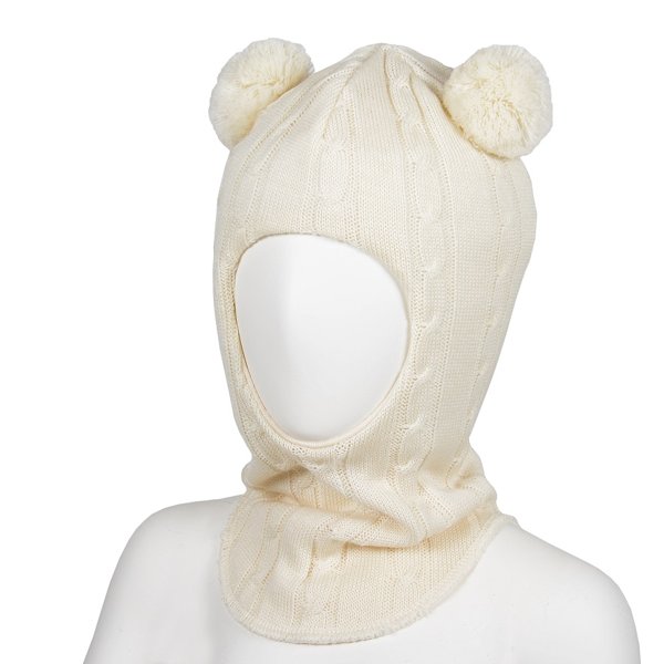 Product image of Palmikkokypärä, isot tupsut, wo, l.valk. 2