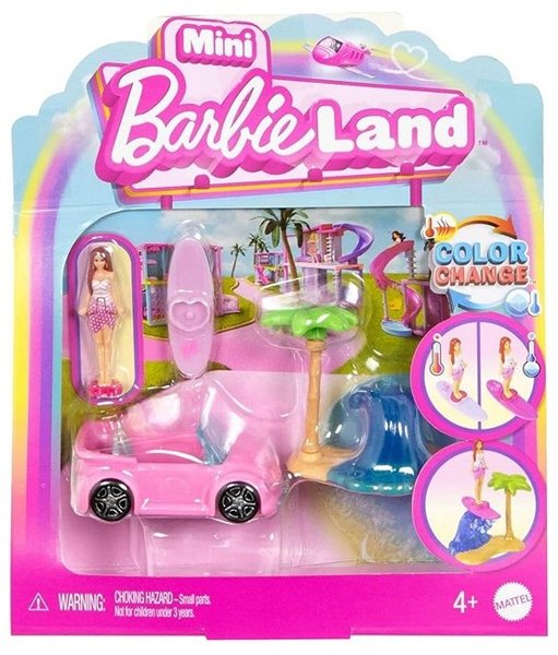 Product image of  Mini Barbie Land Playset Doll with vehicle Color Change 14x15cm