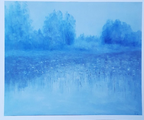 Product image of  Sininen hetki kaislikossa / Blue moment - Print