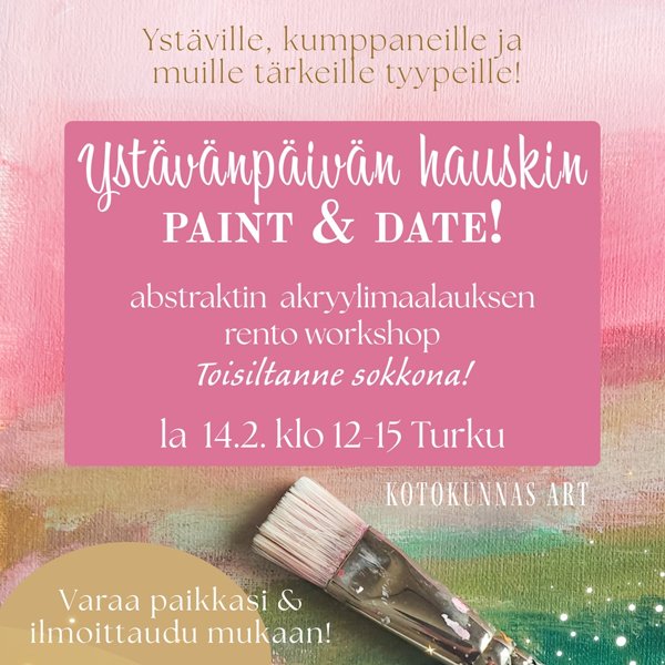 Product image of  Ystävänpäivän abstrakti akryylimaalaus la 14.2. Turku