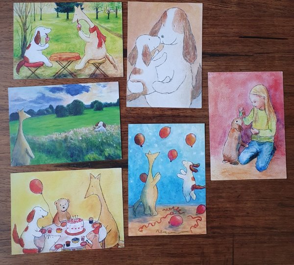 Product image of  Onnittelukortteja 6kpl / Greeting cards set