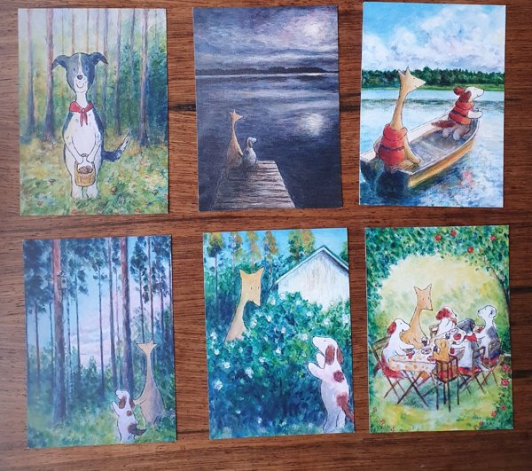 Product image of  Kesän 2025 kortit 6kpl / Postcards of summer 2025