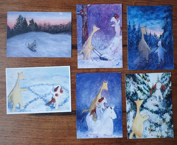 Product image of  Talvisia kortteja 6kpl / Winter postcards set