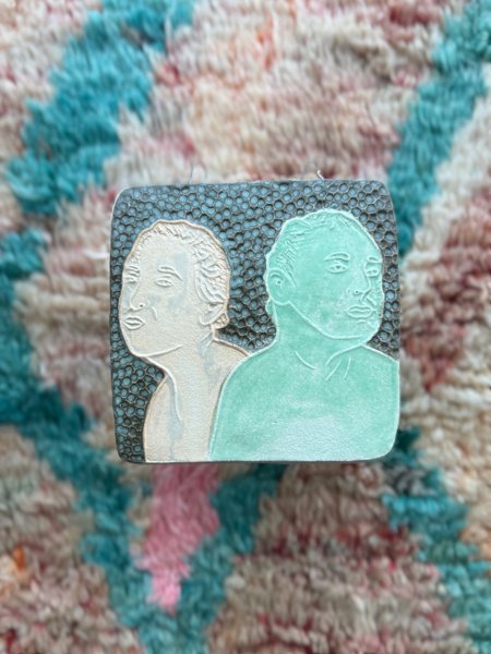 Product image of  Laatikossa - vaalea turkoosi, luonnonvalkoinen