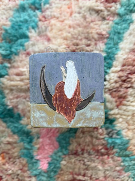 Product image of  Tarot - Intuitio - sinisen ja hiekan sävyt, kuun muoto