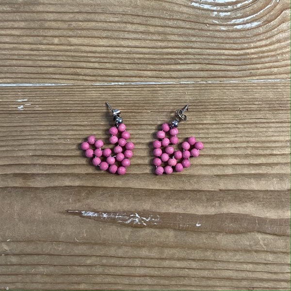 Product image of  Rakkautta on-nappikorvakorut roosa