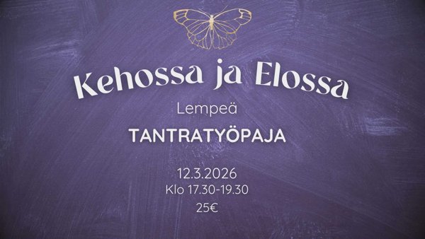 Product image of  Lempeä tantrinen työpaja - Kehossa ja Elossa