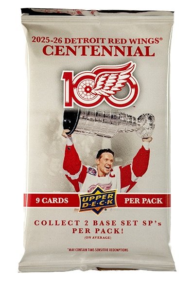 Product image of 2025-26 Upper Deck Detroit Red Wings Centennial Hobby Pack
