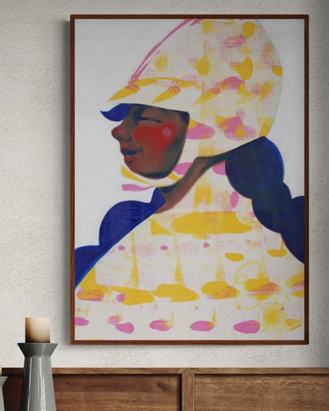Product image of  Maalaus: Letit ja lippa | Painting: Braids and Cap