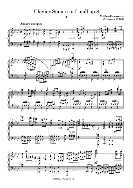 Product image of Johanna Müller-Hermann: Piano Sonata f minor op. 8