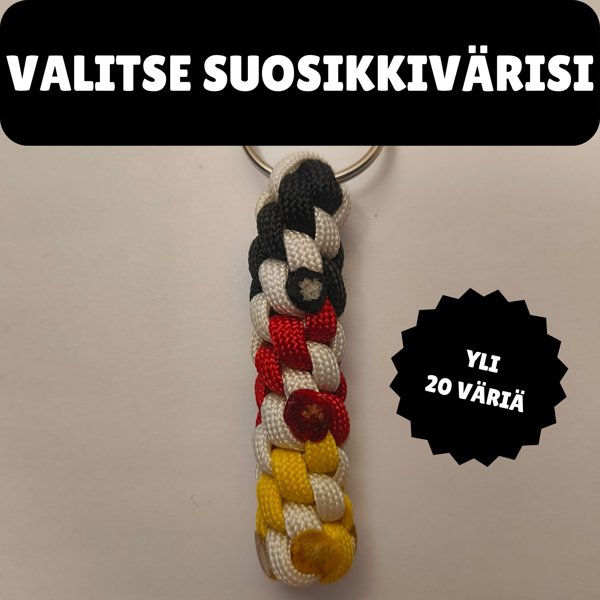 Product image of Yksilöllinen avaimenperä: Kolmivärinen, valitse suosikkivärisi