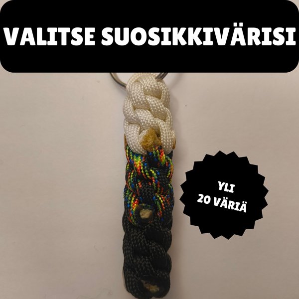 Product image of Yksilöllinen avaimenperä: Kolmivärinen, valitse suosikkivärisi