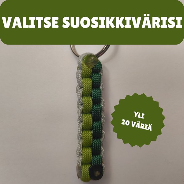 Product image of Yksilöllinen avaimenperä: Kolmivärinen, valitse suosikkivärisi