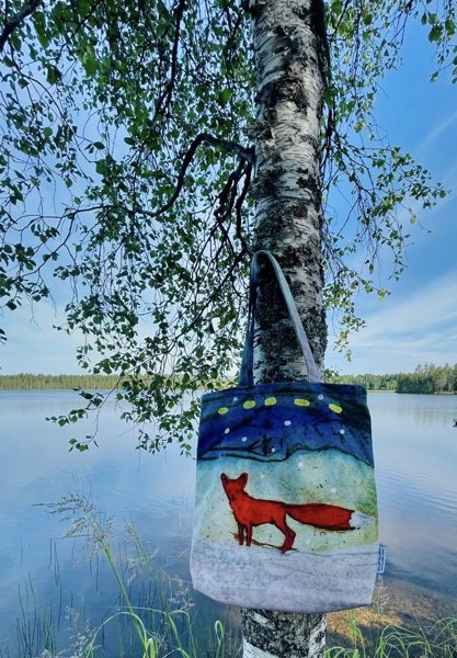 Product image of  Fox-tote bag. Kettu-kangaskassi