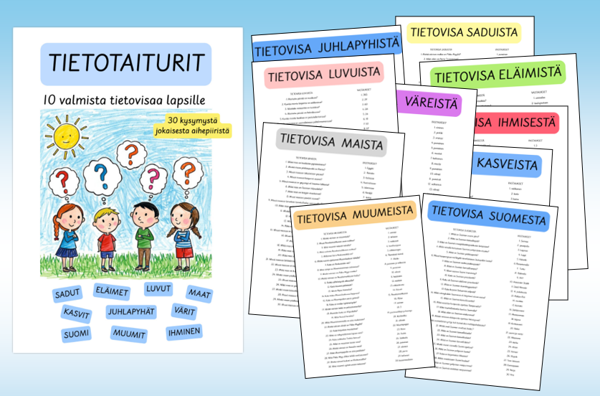 Product image of ✨ TIETOTAITURIT - 10 valmista tietovisaa lapsille